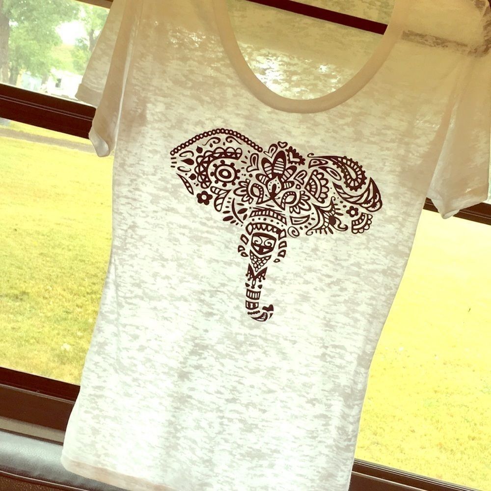Tribal Lace Look fitted Tee Shirt